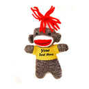 Green Sock Monkey Keychain 4"-8