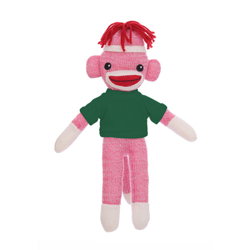 Pink Sock Monkey with Tee 8"