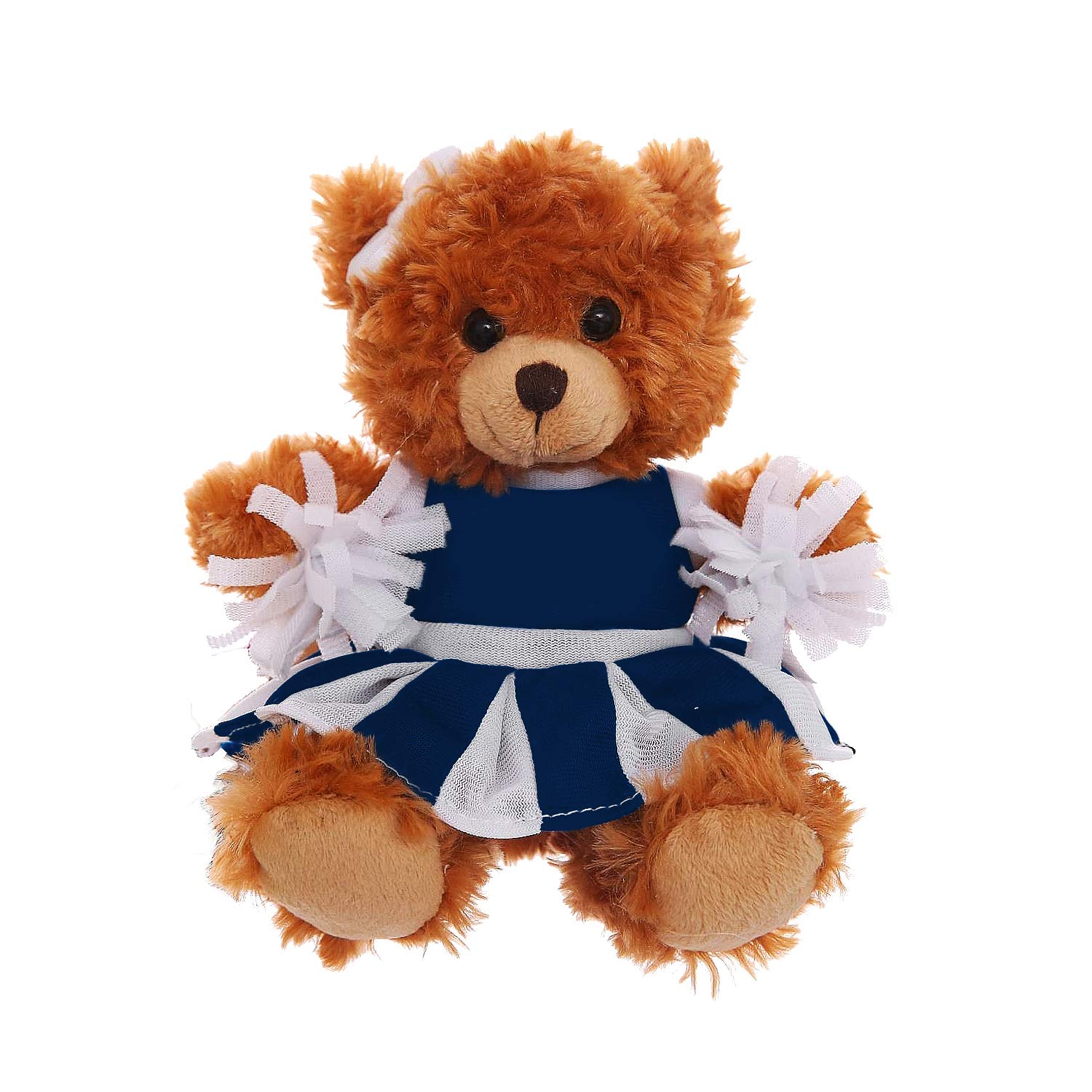 Plushland Mocha Cheer Bear 6 Inches, Stuffed Animal Personalized Gift - Custom Text on Outfit