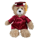 Soft Plush Graduation Beige Brandon Teddy Bear maroon