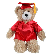 Soft Plush Graduation Beige Brandon Teddy Bear red