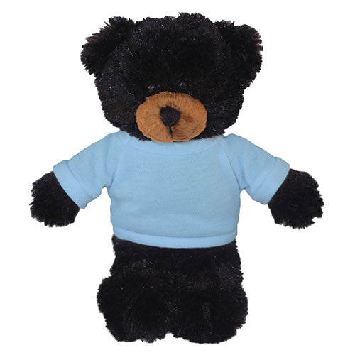 Soft Plush Black Teddy Bear with Tee