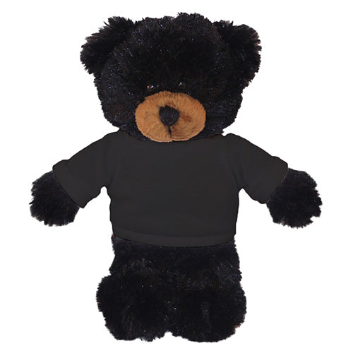 Soft Plush Black Teddy Bear with Tee