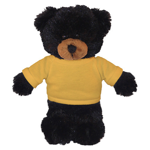 Soft Plush Black Teddy Bear with Tee