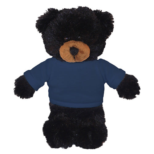 Soft Plush Black Teddy Bear with Tee