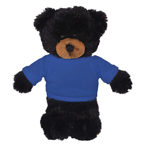 Soft Plush Black Teddy Bear with Tee