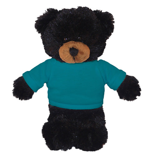 Soft Plush Black Teddy Bear with Tee
