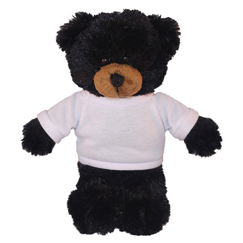 Soft Plush Black Teddy Bear with Tee