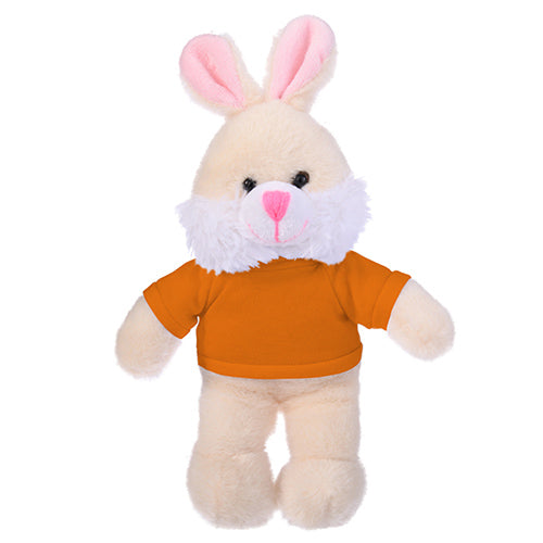 Standing Bunny with Orange, Featuring a Cute T-Shirt and Soft Fur by Plushland.