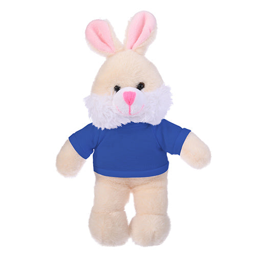 Standing Bunny with Royal Blue, Featuring a Cute T-Shirt and Soft Fur by Plushland.