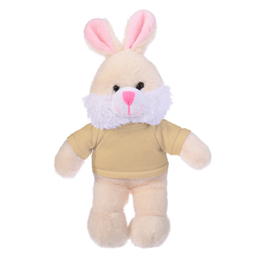Standing Bunny with Tan, Featuring a Cute T-Shirt and Soft Fur by Plushland.