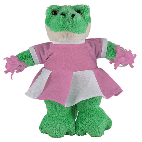 Soft Plush Stuffed Alligator with Cheerleader Outfit