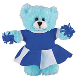 Soft Plush Stuffed Blue Teddy Bear with Cheerleader Outfit