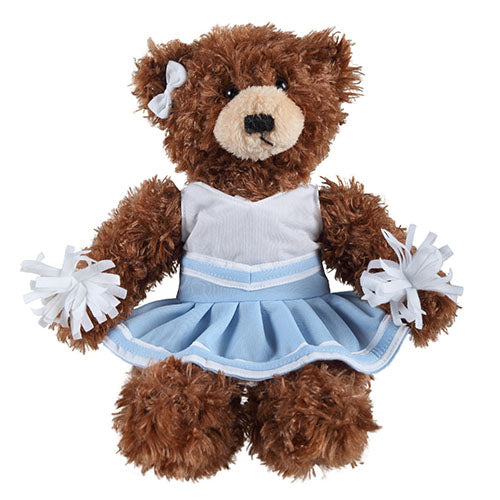 Soft Plush Stuffed Brandon Chocolate Teddy Bear with Cheerleader Outfit