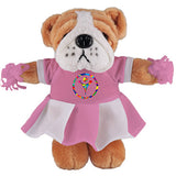 Soft Plush Stuffed Bulldog with Cheerleader Outfit