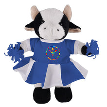 Soft Plush Stuffed Cow with Cheerleader Outfit