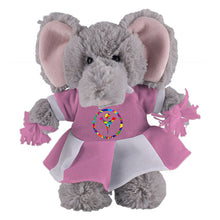 Soft Plush Stuffed Elephant with Cheerleader Outfit