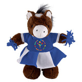 Soft Plush Stuffed Horse with Cheerleader Outfit