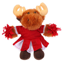 Soft Plush Stuffed Moose with Cheerleader Outfit