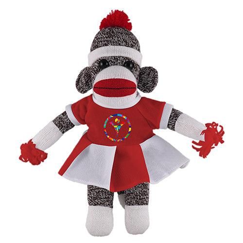 Orginal Sock Monkey with Cheerleader Outfit