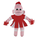 Pink Sock Monkey (Plush) with Cheerleader Outfit