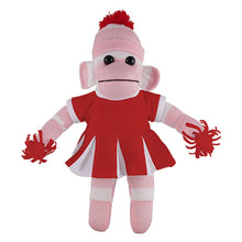 Pink Sock Monkey with Cheerleader Outfit