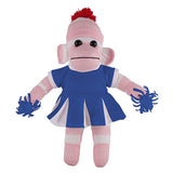 Pink Sock Monkey (Plush) with Cheerleader Outfit