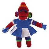 Rainbow Sock Monkey (Plush) with Cheerleader Outfit