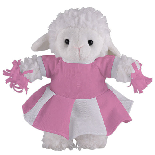 Soft Plush Stuffed Sheep with Cheerleader Outfit