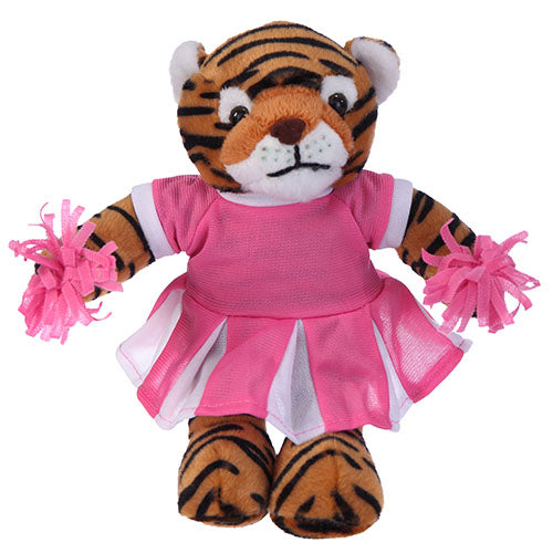 Soft Plush Stuffed Tiger with Cheerleader Outfit