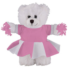 Soft Plush Stuffed White Teddy Bear with Cheerleader Outfit