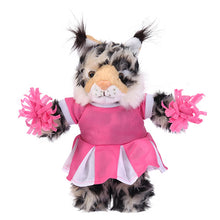 Soft Plush Stuffed Wild Cat (Lynx) with Cheerleader Outfit