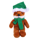 Soft Plush Stuffed Fox with Christmas Hat and Scarf