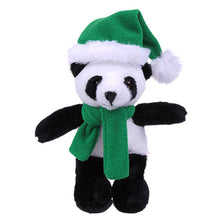 Stuffed Panda with Christmas Hat and Scarf