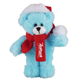 Christmas animals with customizable scarf Blue Bear 12"