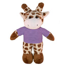 Soft Plush Giraffe with Tee 8"-7
