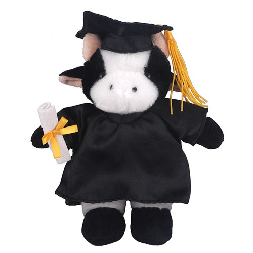 Graduation Stuffed Animal Plush Cow 12"