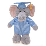 Graduation Stuffed Animal Plush Elephant 12"