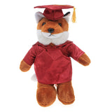 Graduation Stuffed Animal Plush Fox 12"