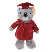 Soft Plush Koala in Graduation Cap & Gown Stuffed Animal maroon