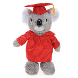 Soft Plush Koala in Graduation Cap & Gown Stuffed Animal red