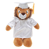 Graduation Stuffed Animal Plush Lion 12"