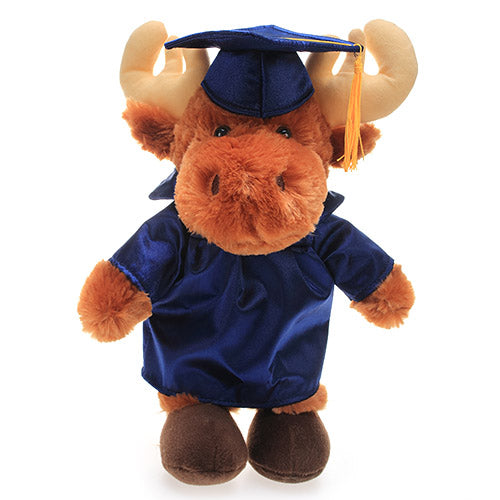 Graduation Stuffed Animal Plush Moose 12"