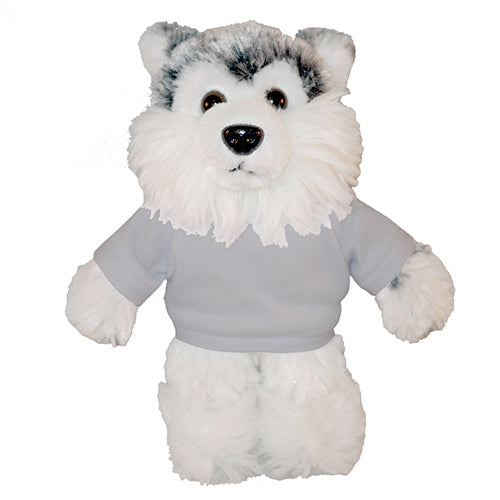 Soft Plush Husky with Tee 12"