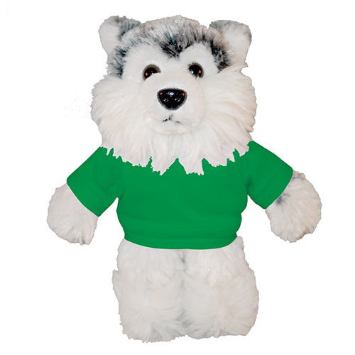 Soft Plush Husky with Tee 12"