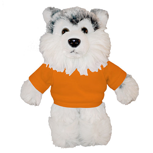 Soft Plush Husky with Tee 12"