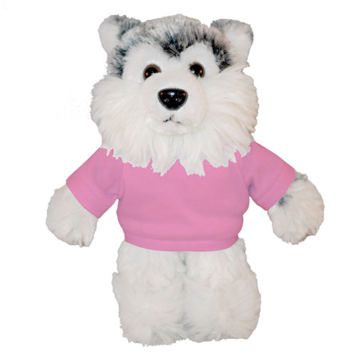 Soft Plush Husky with Tee 12"
