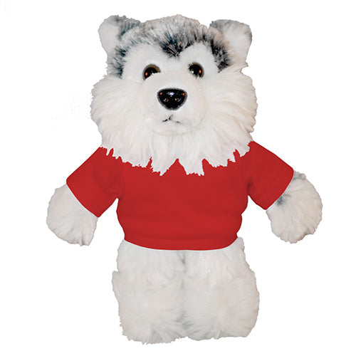 Soft Plush Husky with Tee 12"