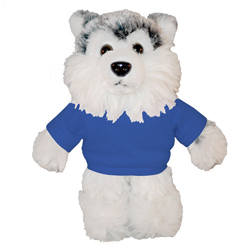Soft Plush Husky with Tee 12"
