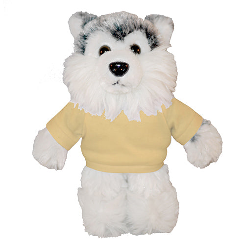 Soft Plush Husky with Tee 12"